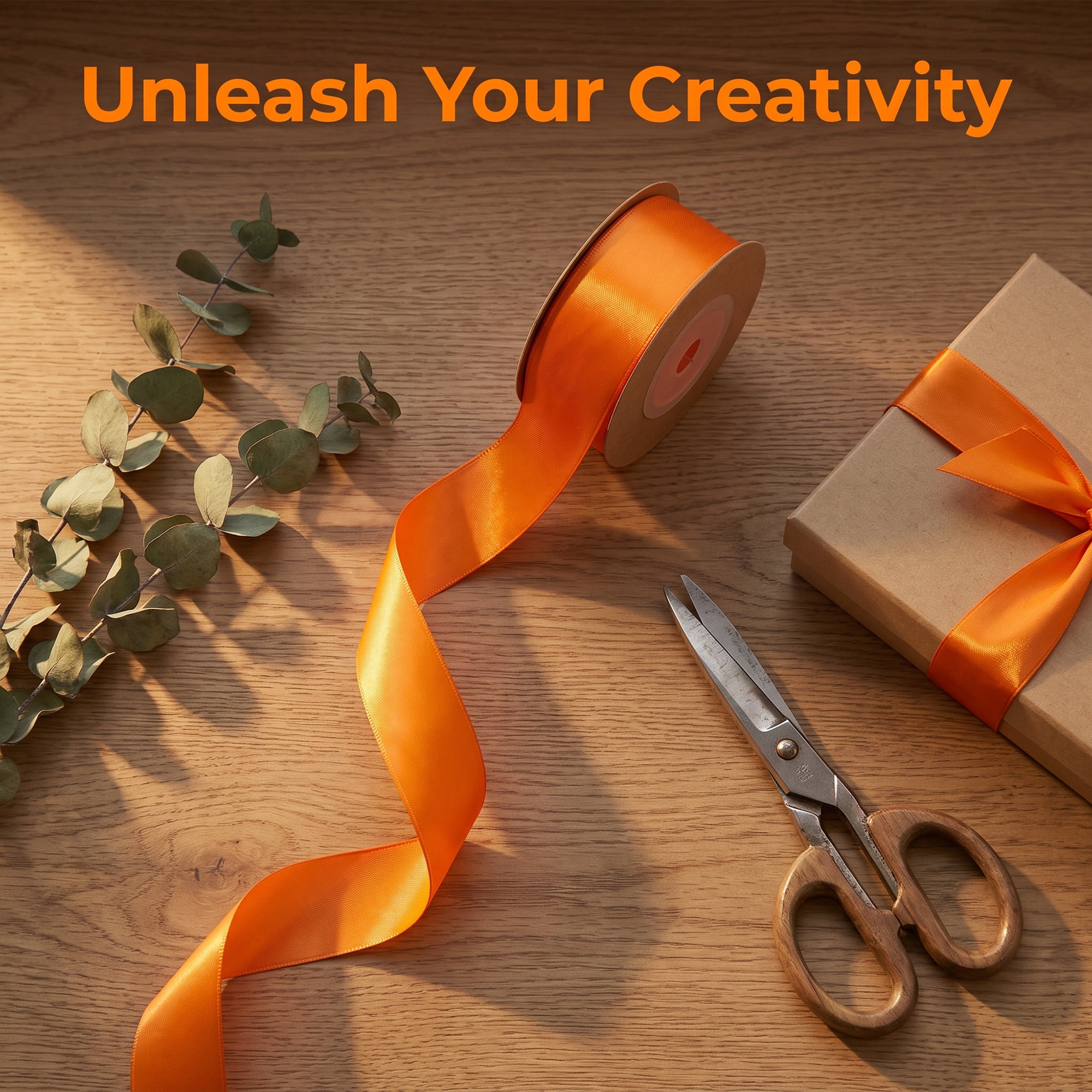 Unique Bargains Elegant Satin Ribbon for Gift Wrapping and Decoration Purposes Orange