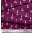 thumbnail image 3 of Soimoi Polyester Crepe Fabric Leaves & Floral Block Printed Fabric 1 Yard 52 Inch Wide, 3 of 3