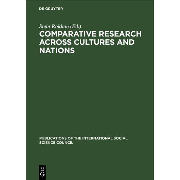 Publications of the International Social Comparative Research Across Cultures and Nations, Book 8, (Hardcover)