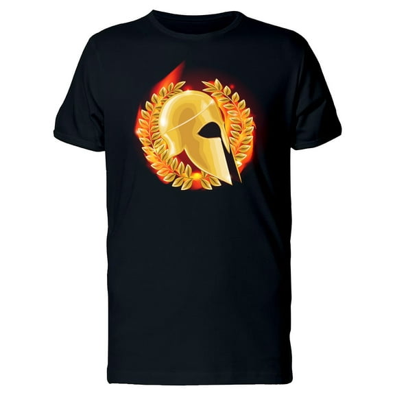 Golden Spartan Helmet Logo Tee Men's -Image by Shutterstock