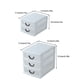 thumbnail image 3 of Caja organizadora de escritorio Cateissary Solución de almacenamiento compacta y versátil color blanco 2 capas marrón, 3 of 6