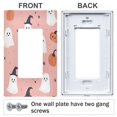 thumbnail image 3 of Yayeee Rocker Switch Wall Plate 2-Gang 4.7"x4.6" Home Decorative Outlet Cover, Pink Cartoon Halloween, 3 of 6