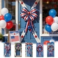 thumbnail image 7 of SLYNSHome 250th Anniversary Door Cover Wreath Bow Printed Patriotic Door Sign 4th of July Hanging Backdrop for Independence Day Decor, 7 of 7