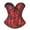 Red, variant on Feancey Gothic Corset Tops for Women Vintage Ruffle Floral Lace Bustiers Adjustable Tie-Up Strapless Tube Top Halloween Cosplay Costume Red L