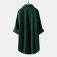 thumbnail image 7 of Green Western Outfit for Women, Long Sleeve Womens Spring Tops 2024, Work Cotton Tshirts Shirts for Women, Down Long Blouses Casual Shirts Tops Women's Button Sleeve Linen Blouse, 7 of 7