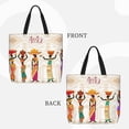 thumbnail image 3 of Naloa Black African Woman Tote Bag for Women, Foldable Tote Bag With Zipper, Large Shoulder Bag, Top Handle Handbag for Travel, Work, Shopping, 3 of 9