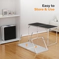 thumbnail image 5 of JFTER 4FT White Folding Table with Carrying Handle Height Adjustable Lightweight Fold Up Portable for Indoor Outdoor Picnic,Camping,Hiking,Fishing,BBQ …, 5 of 6