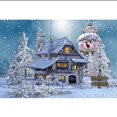 thumbnail image 1 of Pintura de diamante 5D DIY - Feliz Navidad, taladro completo, pinturas bordadas, imágenes artísticas, decoración de pared, decoración de sala de estar, dormitorio, 30x40cm sin marco, 1 of 5