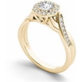 thumbnail image 2 of 1 Carat T.W. Diamond Single Halo Criss-Cross Shank Engagement Ring in 14kt Yellow Gold, 2 of 5