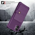 thumbnail image 7 of ELEHOLD Back Wallet Case for Samsung Galaxy A05 Flip Card Slots Magnetic Clasp Slim Shockproof Heavy Duty Works with Magnetic Car Mount for Samsung Galaxy A05,Purple, 7 of 7