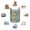 thumbnail image 6 of Balery Hawaiian Style Round Laundry Basket with Handles Waterproof Freestanding Laundry Hamper for Clothes Toys in the Dorm and Family-Medium, 6 of 8