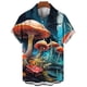 thumbnail image 5 of Camisa con estampado 3D de hongos para hombre, camisas casuales de moda de manga corta para playa, blusas de calle para hombre, camisas de gran tamaño con botones, blusas, 5 of 5
