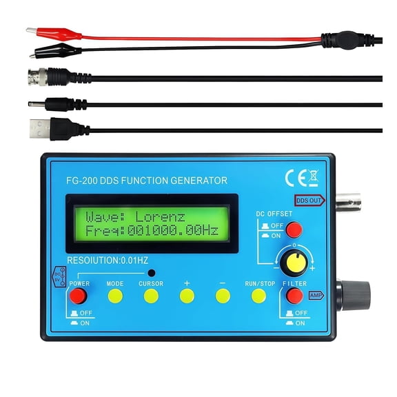 DDS Signal Generator 1Hz-500kHz Portable Multifunction with Schumann Resonator