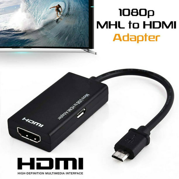 MHL Micro USB To HDMI Cable 1080P HD TV Adapter For Android Phones Walmart.com