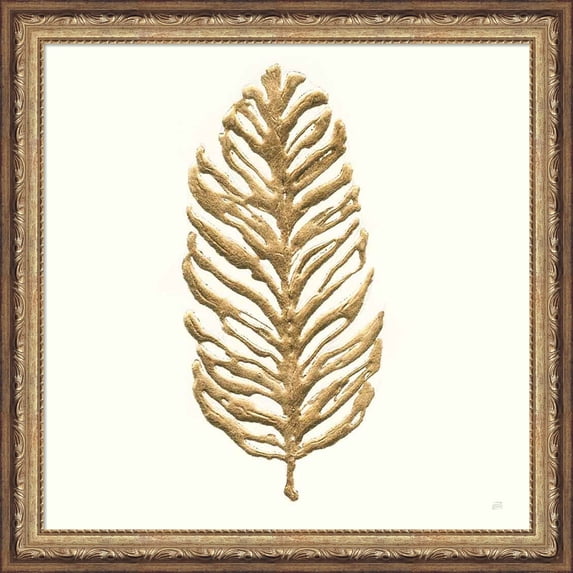 Great Art Now Gilded Palm IV by Chris Paschke, Framed Wall Art, 18W x 18H, Plants Art
