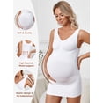 thumbnail image 6 of Athlemo Maternity Seamless Bodycon Dress Sleeveless Pregnancy Long Tank Top Slimming, 6 of 7
