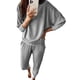 thumbnail image 1 of Conjunto Deportivo PRETTYGARDEN Mujer Gris Acanalado 2 Piezas XXL, 1 of 8