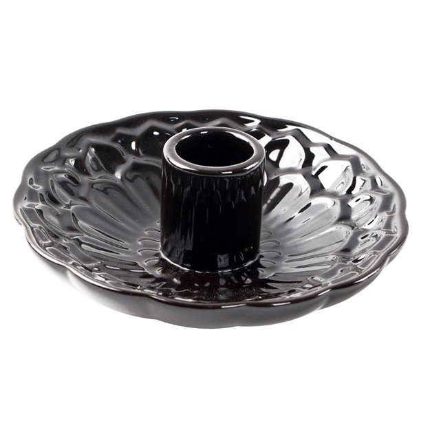 Quemador de incienso, soporte de incienso, escritorio de cerámica, fácil de limpiar, decoración de regalo, portavelas, casera para sala de Negro