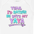 thumbnail image 4 of Inktastic Yeah I'd Rather Be with My Yaya in Pink Blue and Purple Boys or Girls Baby Bodysuit, 4 of 5