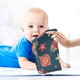 thumbnail image 5 of SKYSONIC Christmas Angel Nutcracker Santa Baby Muslin Washcloths Face Towel, 3 PCS Snowflake Socks Burp Cloths Cotton Wipes Infant Wash Cloth for Newborn Boys Girls 12"x12", 5 of 7