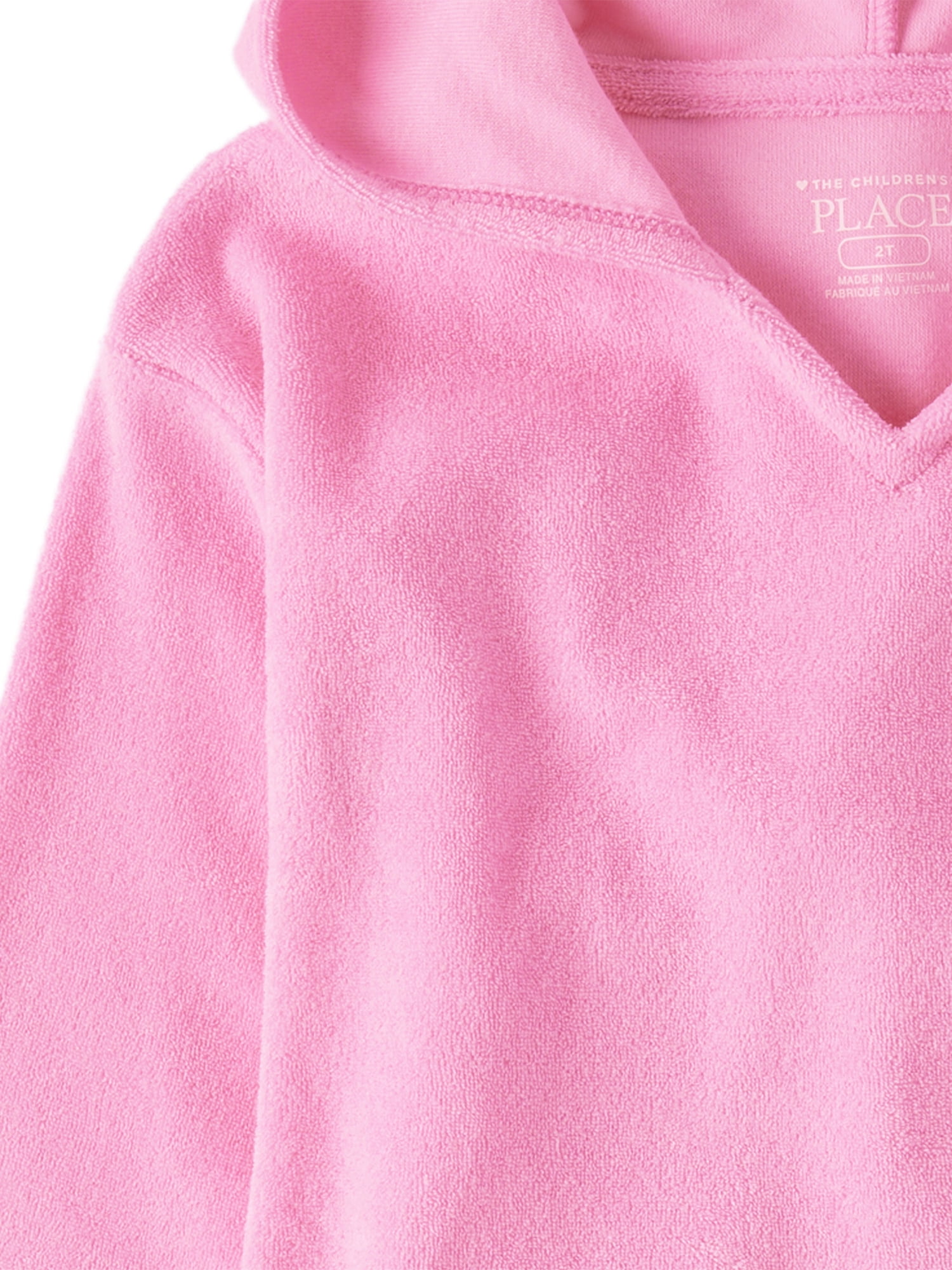 The Children's Place Baby & Toddler Girls Long Sleeve Hooded Terry Cover Up, Sizes 6M-5T