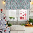 thumbnail image 5 of Spring Roses Botanical Curtain Valances for Windows, Kitchen Valance Window Treatments Panel 2 Pack, Farmhouse Floral Blue Rod Pocket Short Curtains for Bathroom Bedroom 42 x 12 Inch, 5 of 8
