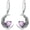 Alexandrite, variant on 925 Sterling Silver Vintage Moon Crescent Dangle Earrings Birthstone Leverback Earrings Jewelry Gifts for Women