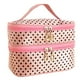 thumbnail image 2 of Organizador de Viaje de Bolsas de Cosméticos | Estuche portátil portátil de maquillaje con doble cremallera y carcasa dura | Gran capacidad, diseño compacto, portacepillos | Maletín profesional y, 2 of 8