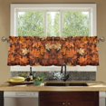 thumbnail image 4 of Yayeee Kitchen Curtains Tier Set of 2 Light Filtering 57"x24" Over Sink Window Panels, Fall Pattern, 4 of 7