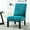Teal Blue, variant on Chenille Fabric Chair With Teal Blue Pillow And Frame Accent Chair, Solid Wood Legs For A Fashionable Look