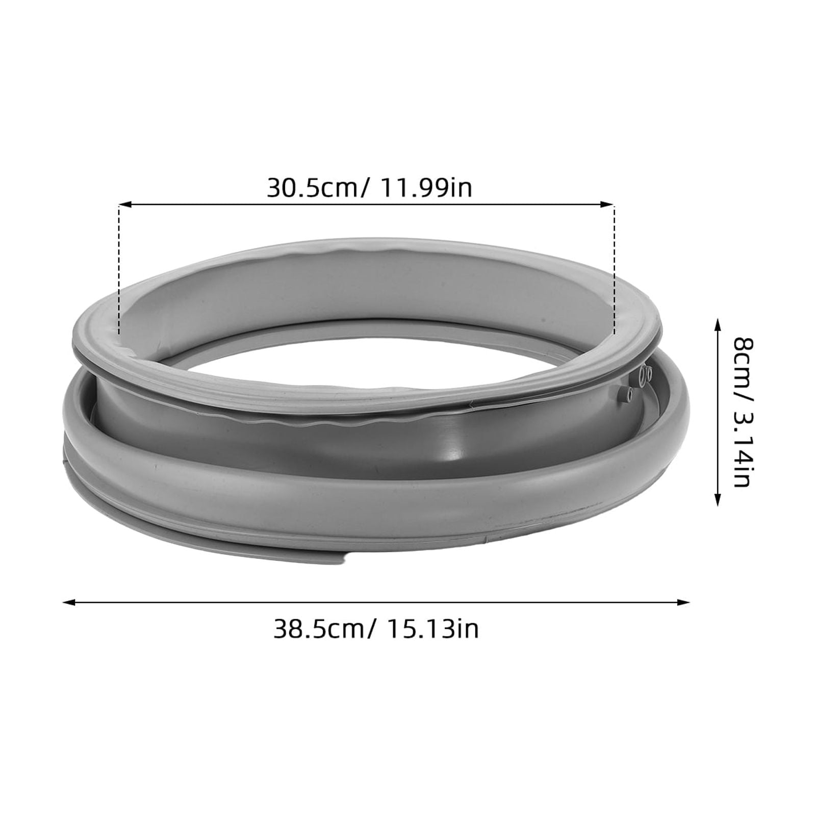 Supvox Universal Front Load Washer Door Seal Rubber Gasket Replacement for Washing Machine Repair and Maintenance