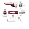 thumbnail image 2 of Front GP Foot Peg Red For Kawasaki Ninja ZX EX Rear Set Rider Rest Bar Main, 2 of 2