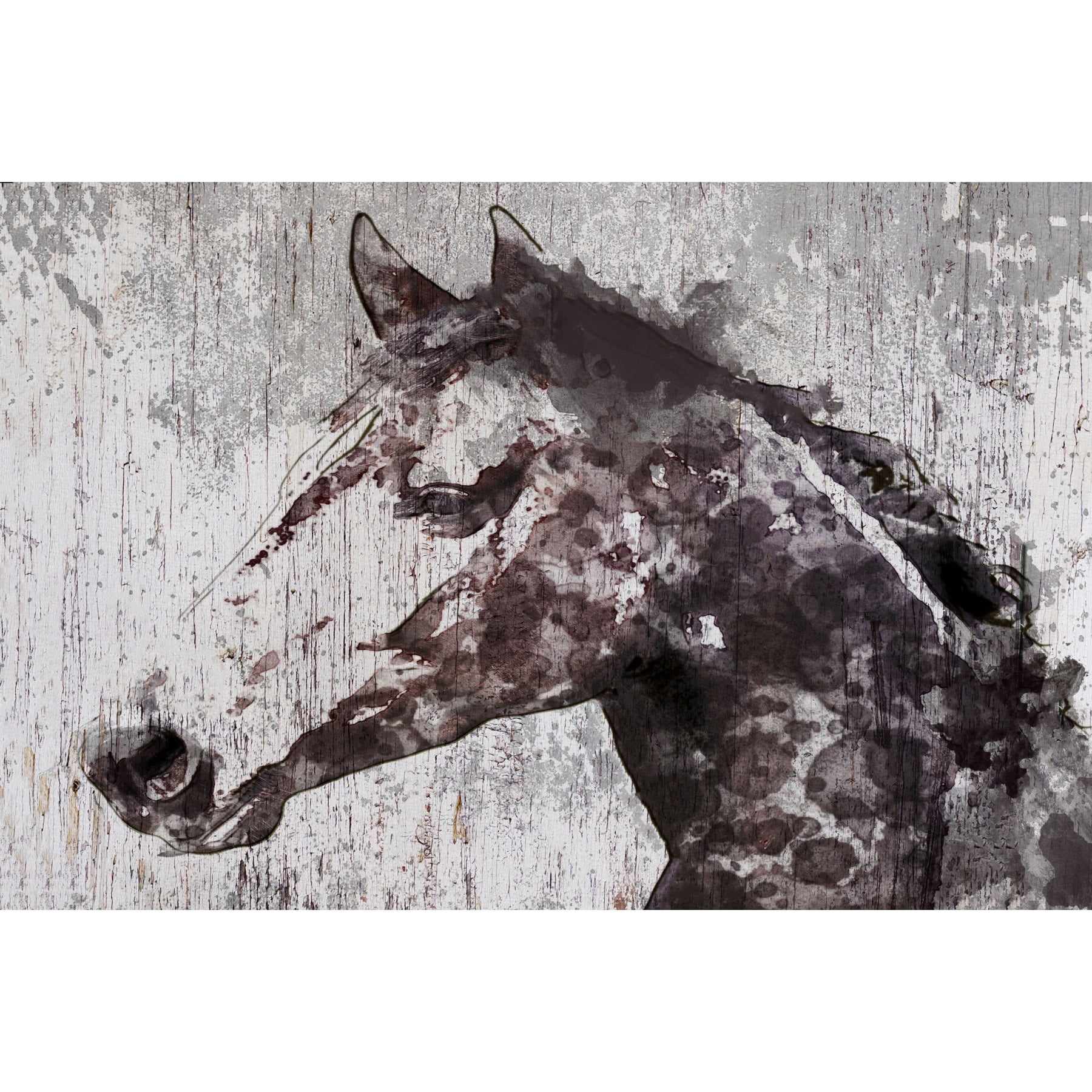 Marmont Hill "Steel Dust Horse" by Irena Orlov Painting Print on Wrapped Canvas