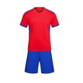 thumbnail image 2 of Amidoa Boys Athletic Shorts Set 2 Piece Performance Quick-dry T-Shirt and Active Shorts Outfit,Red Size 6, 2 of 6