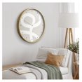 thumbnail image 4 of 24 Inches Round Wooden Wall Clock Silent Battery Operated, Home Decorative Large Wall Clock, Pastel Gray Geometric Line Clock Wall Art Decor for Living Room Kitchen Bedroom Classroom, 4 of 7
