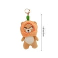 thumbnail image 2 of Teddy Bear Pumpkin Keychain Fluffy Pendant Doll Charm Holiday Gift Birthday Souvenir(Brown), 2 of 5