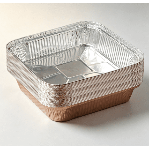 9x9 Aluminum Pans - Square Baking Cake Pans - Foil Pans with Lids - Disposable Food Containers Great for Cooking, Heating, Storing, Prepping Food