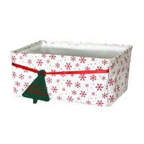HHGBAD Storage Basket, Christmas Candy Basket, Decorative Storage Bin, Fabric Storage Cube, Holiday Home Organization, Christmas Themed Storage Solution, Closet or Desktop Use