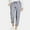 Gray, variant on ALLLIST Pants for Ladies Cotton Linen Cuffed Plus Size Knit Pants Elastic Waist Solid Black Lounge Pants Ladies