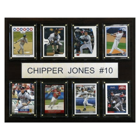 - C&I Collectables MLB 12x15 Chipper Jones Atlanta Braves 8-Card Plaque