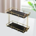 thumbnail image 3 of kurtrusly Storage Rack Multi-layer Storage Box Perfume Jewellery Container Basket S Double Layer Black, 3 of 8