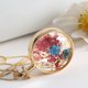 thumbnail image 3 of Encanto de redonda de cristal flotante flor seca colr de Zulema Collar de flores secas, 3 of 6
