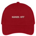 thumbnail image 1 of Trendy Apparel Shop Hands Off Embroidered Soft Crown 100% Brushed Cotton Cap, 1 of 2