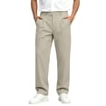 thumbnail image 6 of Horkkom Dress Pants for Men Button Zipper Solid Color Work Pants Casual Business Golf Pants M, 6 of 9