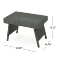 thumbnail image 4 of GDF Studio Eliana Outdoor Wicker 6 Piece Adjustable Chaise Lounge and Side Table Chat Set, Gray, 4 of 4