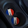 thumbnail image 2 of KuzmarK Sandstone Car Drink Coaster (set of 2) - French Eiffel Tower, 2 of 2