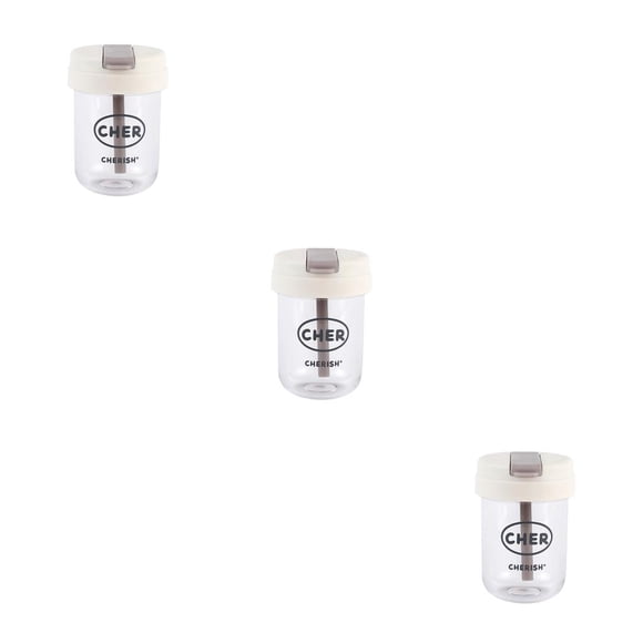 Botella de agua Inteprter Paja 300ML A prueba de fugas Boca ancha Blanco
