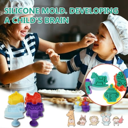 

〖Yilirongyumm〗Kitchen Organization Mold Fondant Stroller Series 3D Mold Baby Baby Stereo Shape Bottle Press Cake Mould