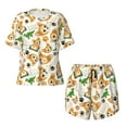 thumbnail image 5 of Wukai Cute Puppy Women's Pajama Set,Short-Sleeve Top and Shorts with Elastic Waistband and Pockets for Loungewear, Yoga, and Casual Wear-X-Large, 5 of 8