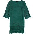 thumbnail image 1 of Alfani Womens Crochet-Trim A-line Dress, Verde, XX-Large, 1 of 1
